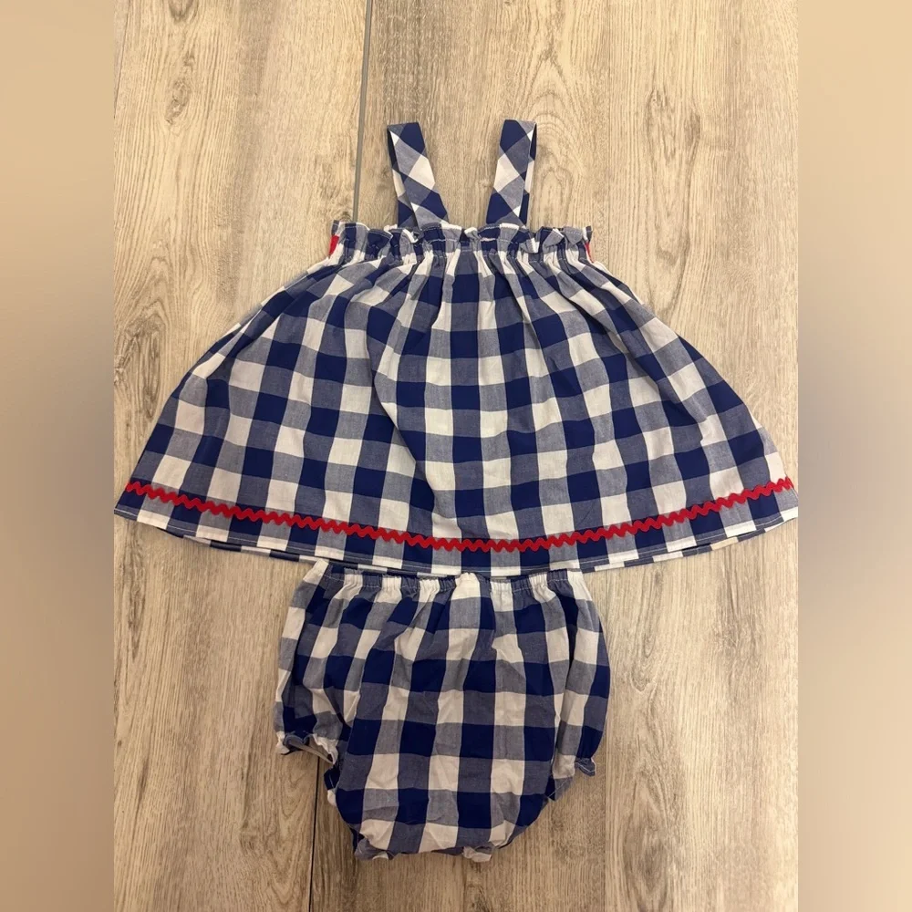 Good Lad Blue and White Matching Diaper Cover Set